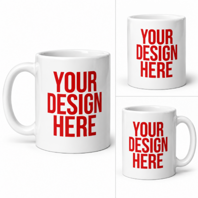 White Ceramic Mug with Color Inside