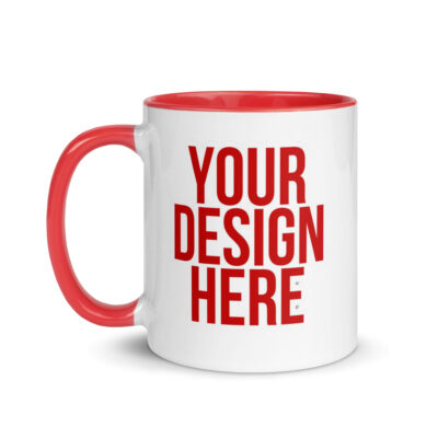 White Ceramic Mug with Color Inside