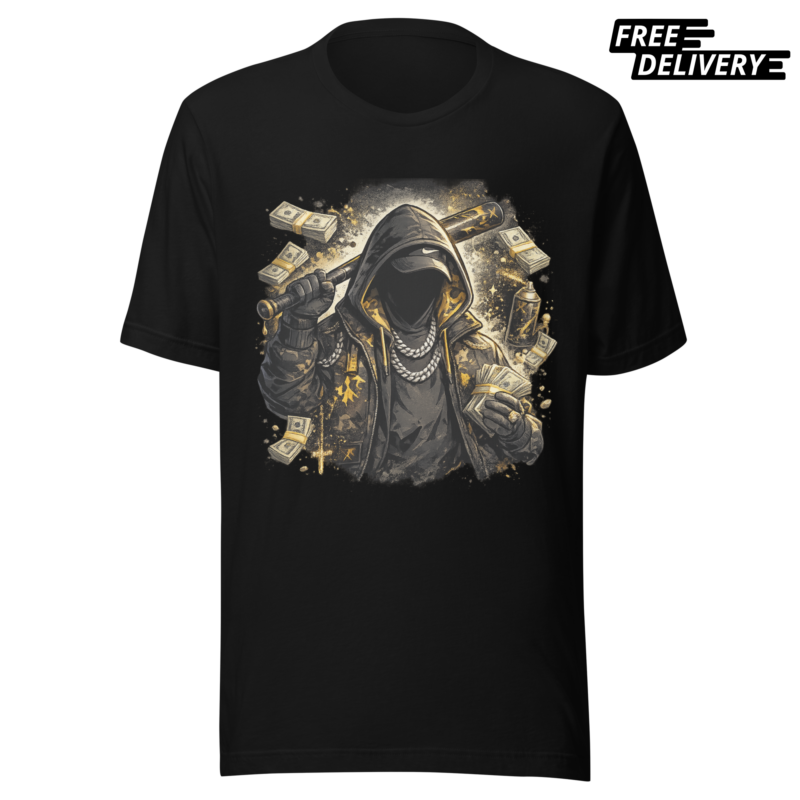 Gold Foil Aesthetic Streetwear T-Shirt