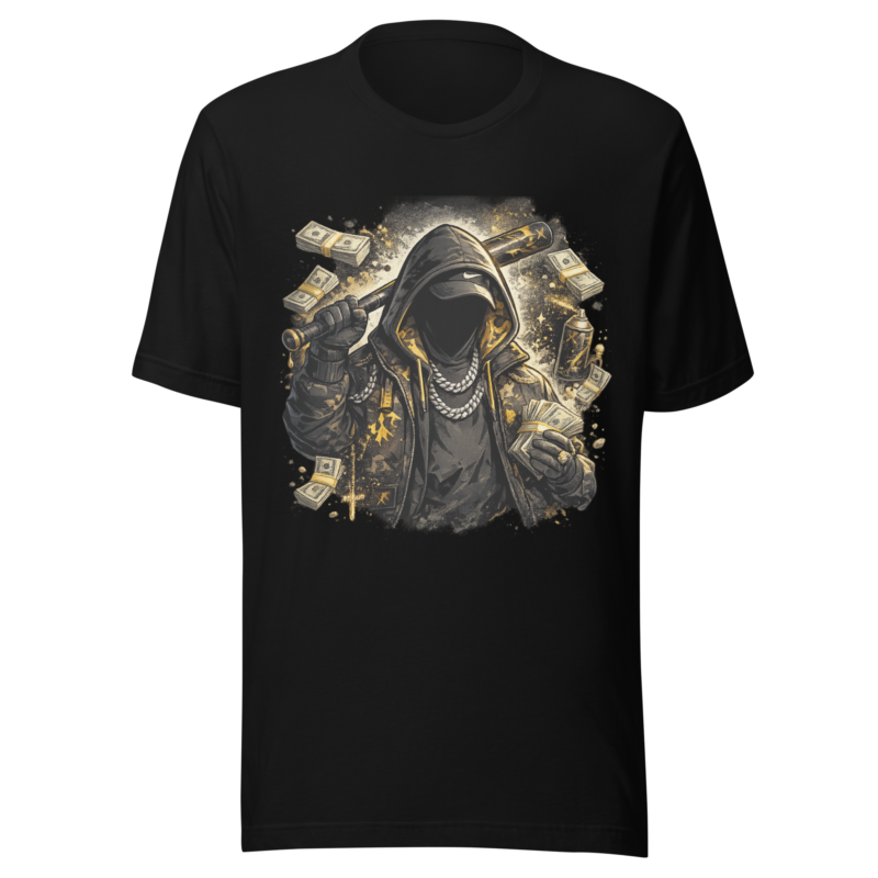 Gold Foil Aesthetic Streetwear T-Shirt