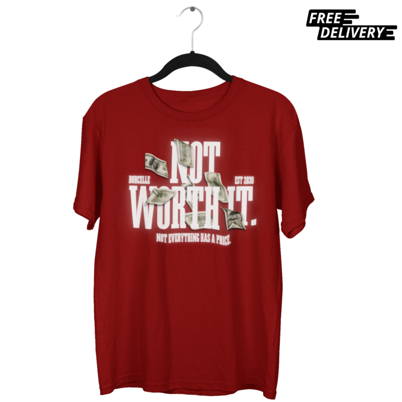 Oversized "Not Worth It" Urban Streetwear Tee