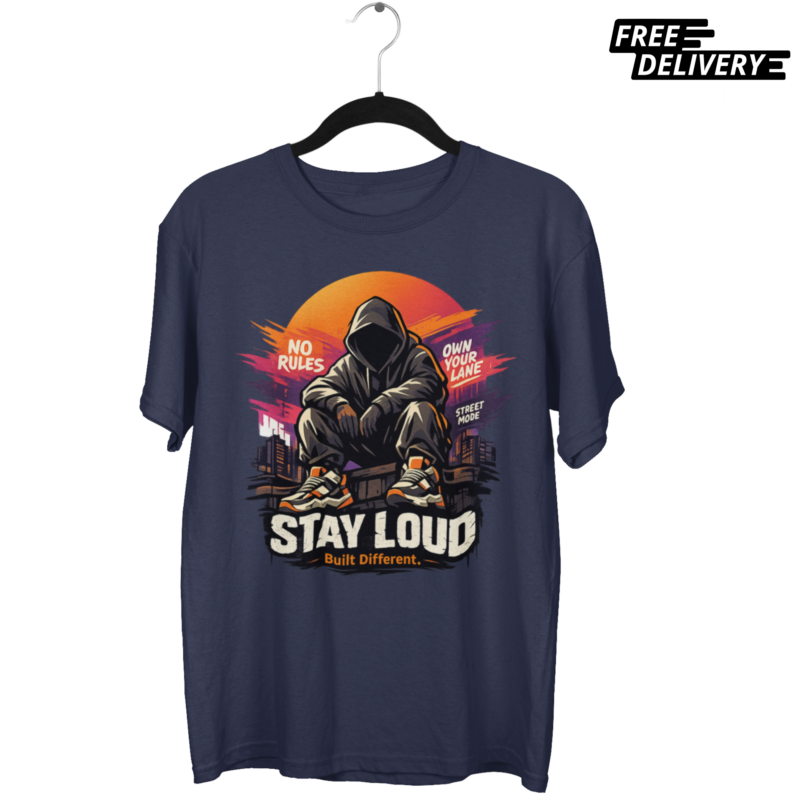 Oversized "Stay Loud" Streetwear Tee