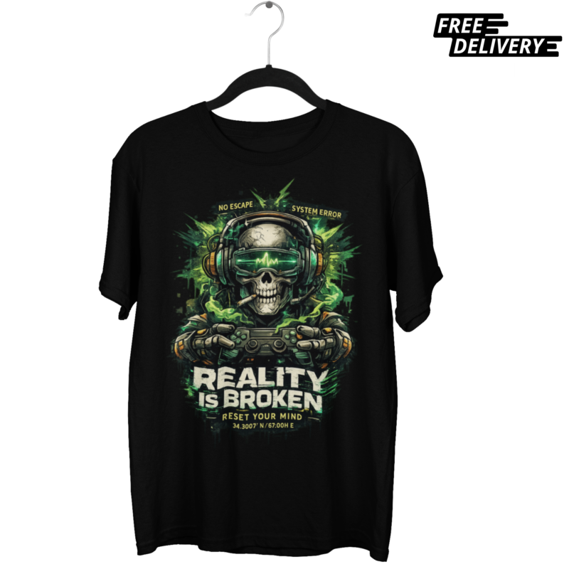 Oversized "Reality Is Broken" Gamer Tee