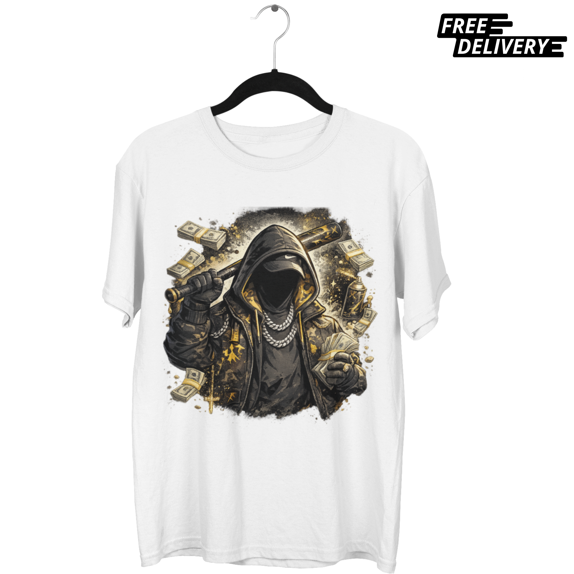 Oversized "Urban Gold" Streetwear Tee