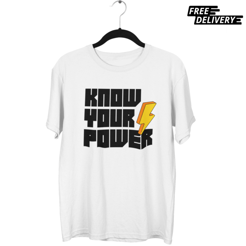 Oversized "Know Your Power" Minimalist Tee