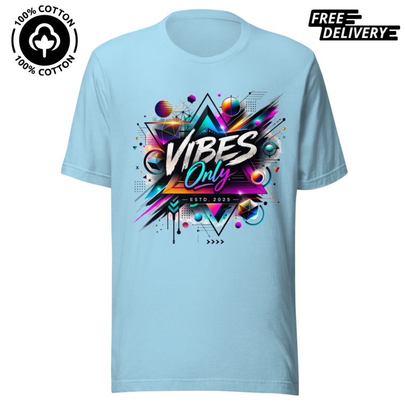 Neon Retro-Futuristic Pure Cotton T-Shirt