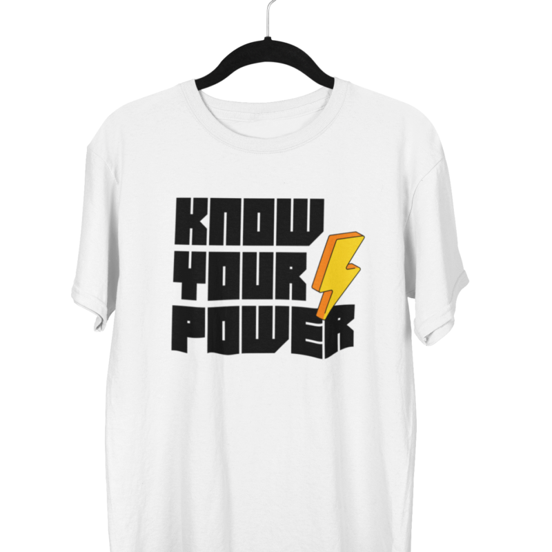 Oversized "Know Your Power" Minimalist Tee