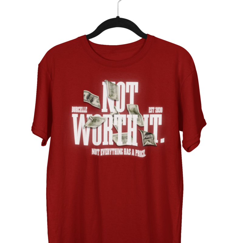 Oversized "Not Worth It" Urban Streetwear Tee