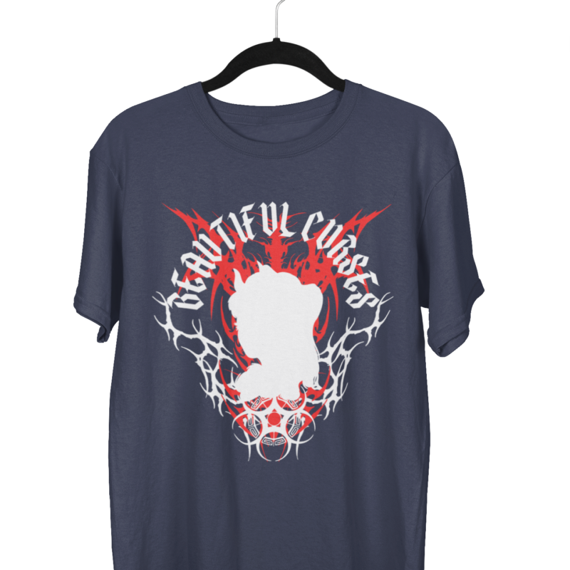 Oversized "Beautiful Curses" Gothic Tee