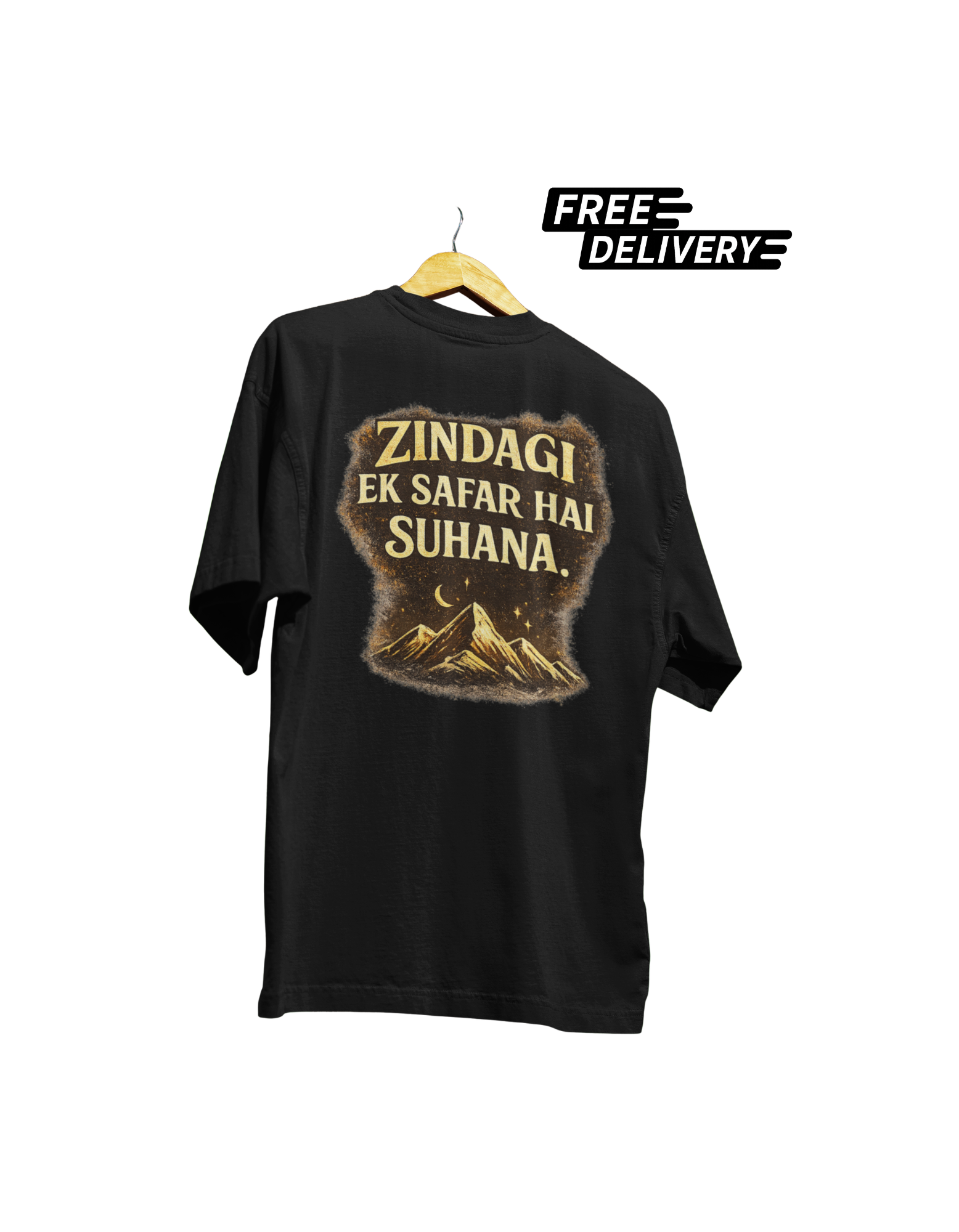 Zindagi Ek Safar Hai Suhana T-Shirt – Inspirational Travel Quote Tee