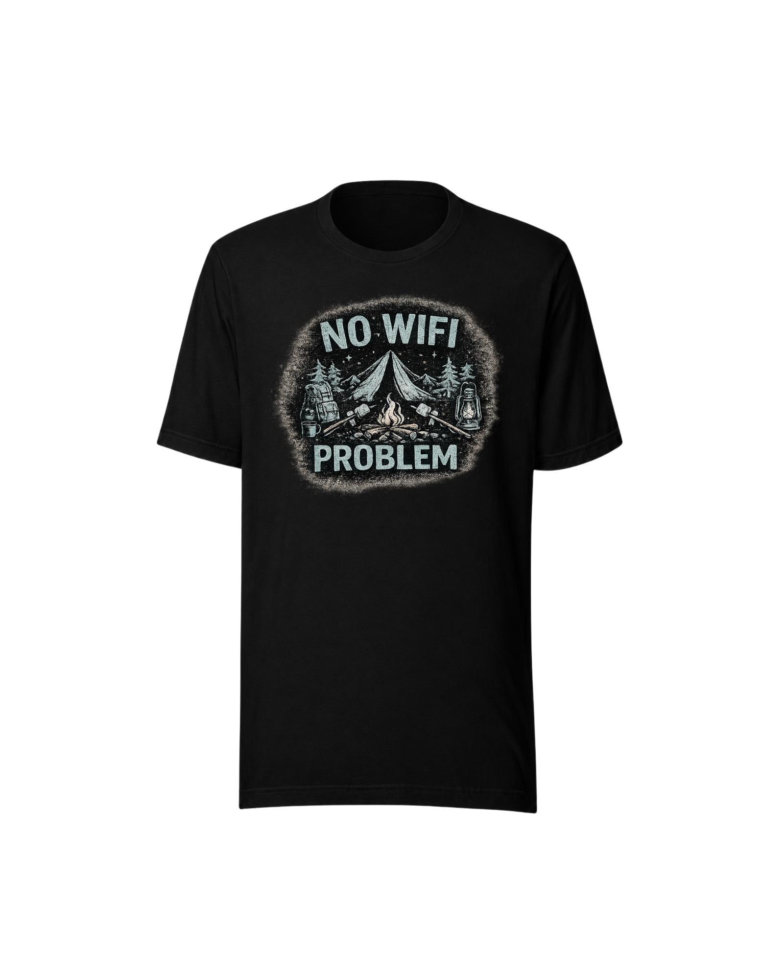 No WiFi No Problem Camping T-Shirt – Outdoor Adventure Tee - Image 2