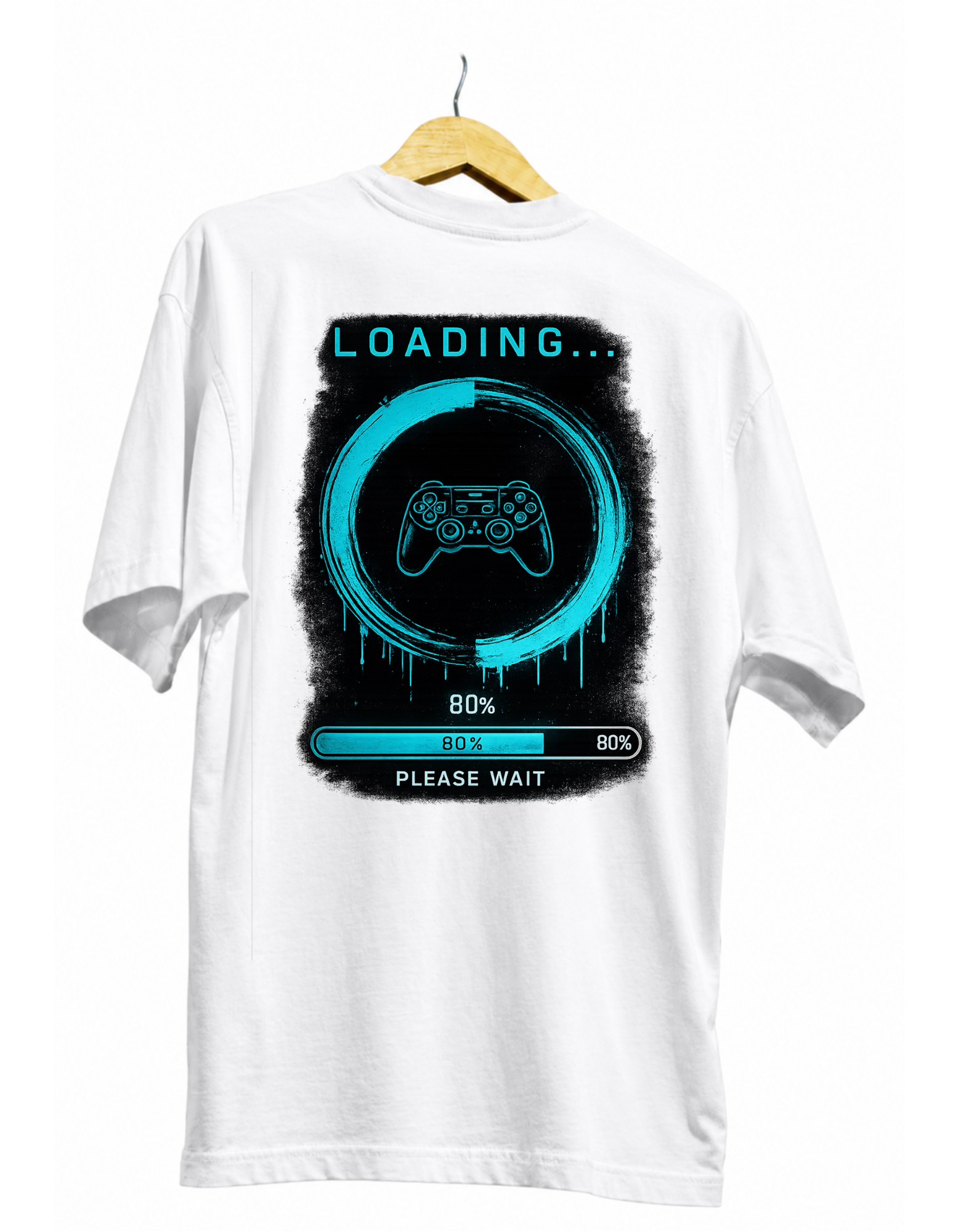 Loading Please Wait Gaming Progress Bar T-Shirt - Image 2