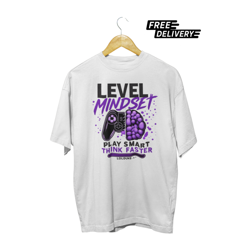 Level Mindset Gamer T-Shirt – Play Smart Think Faster Graphic Tee