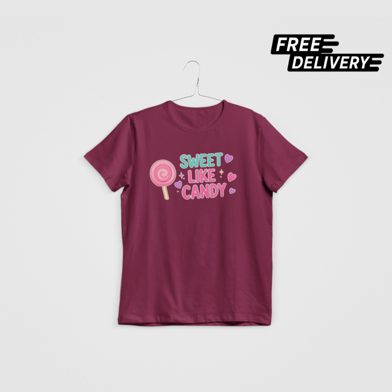 Sweet Like Candy Girls T-Shirt – Cute Candy Graphic Tee