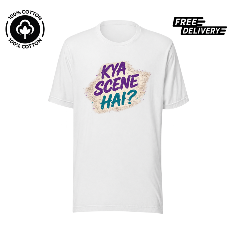 Kya Scene Hai? Funny Pakistani T-Shirt – Desi Streetwear Graphic Tee