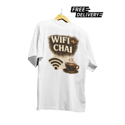 WiFi + Chai Graphic T-Shirt – Desi Lifestyle Quote Tee