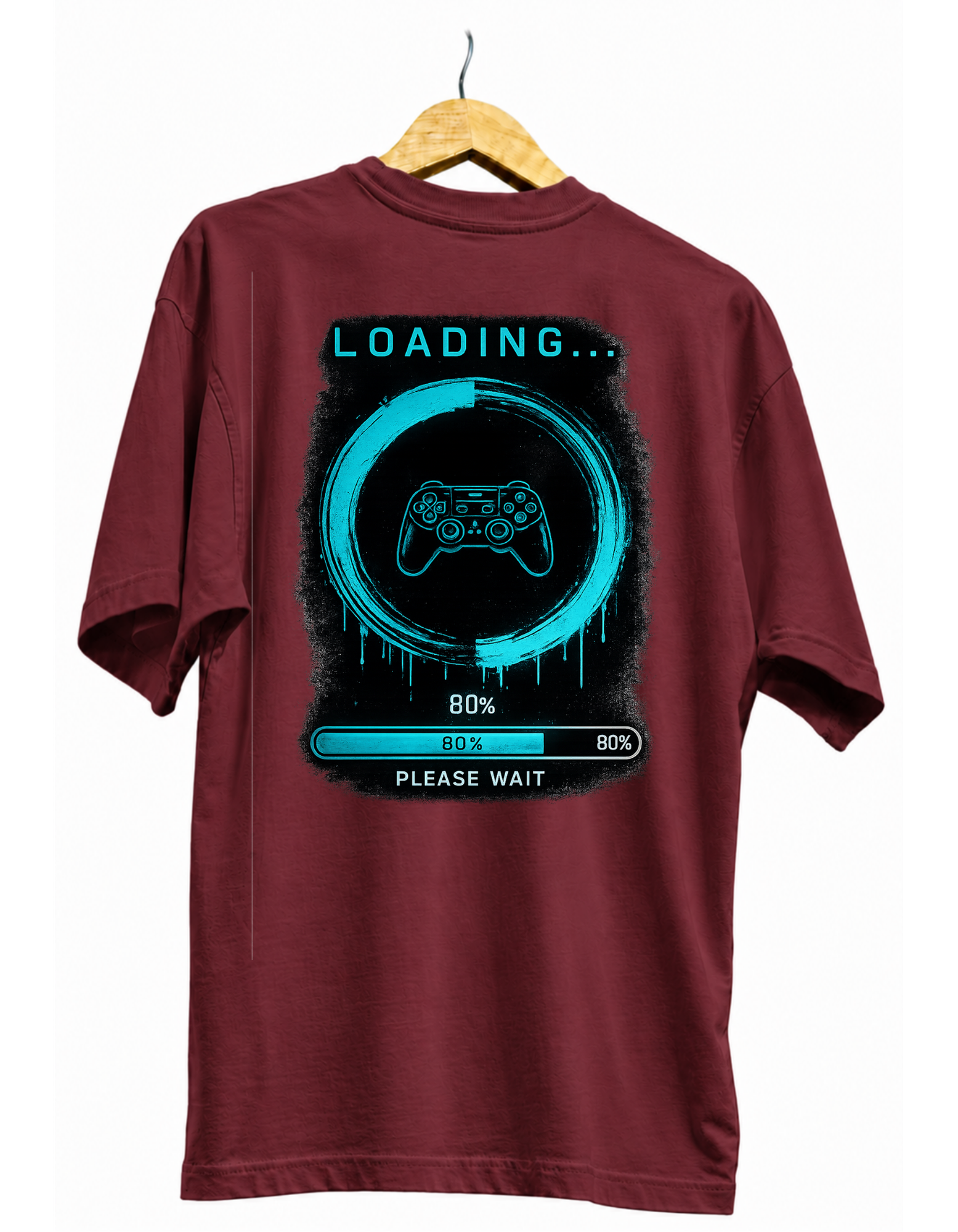 Loading Please Wait Gaming Progress Bar T-Shirt - Image 3