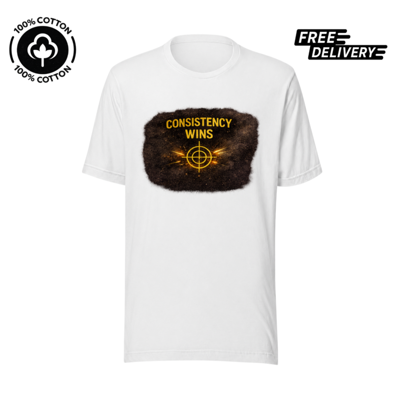 Consistency Wins Motivational T-Shirt – Success Mindset Tee