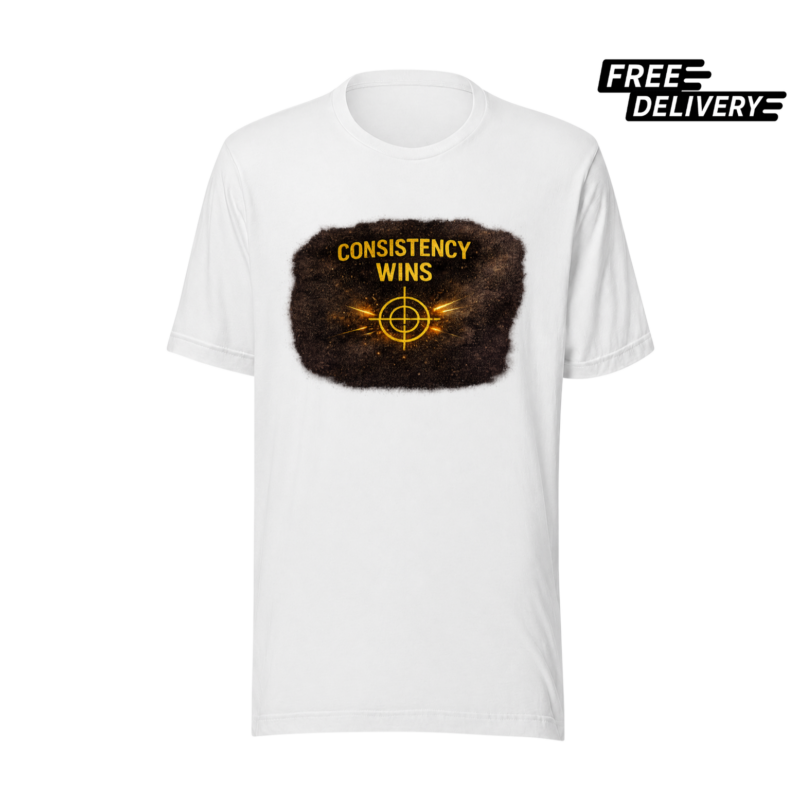 Consistency Wins Motivational T-Shirt – Success Mindset Tee