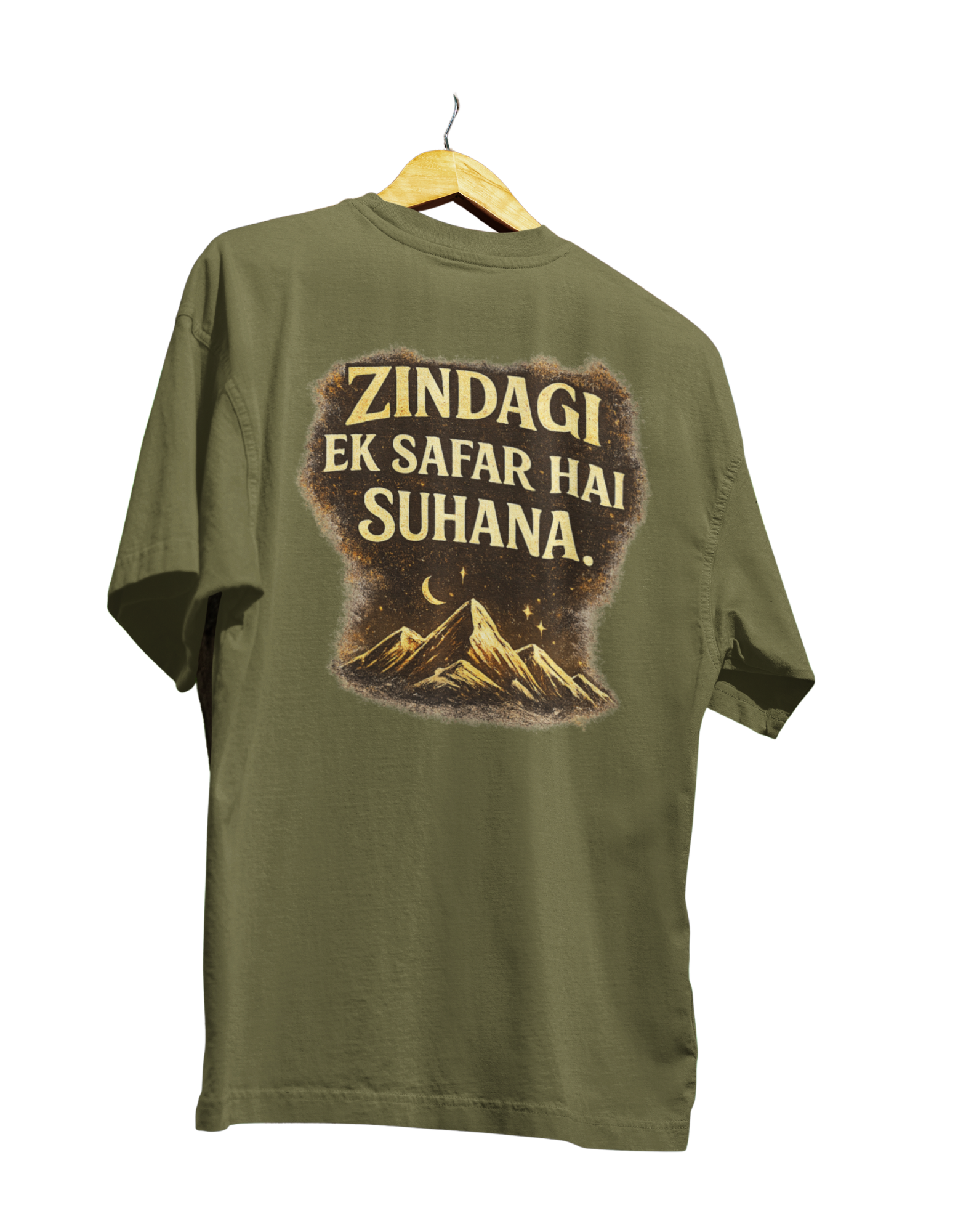 Zindagi Ek Safar Hai Suhana T-Shirt – Inspirational Travel Quote Tee - Image 2