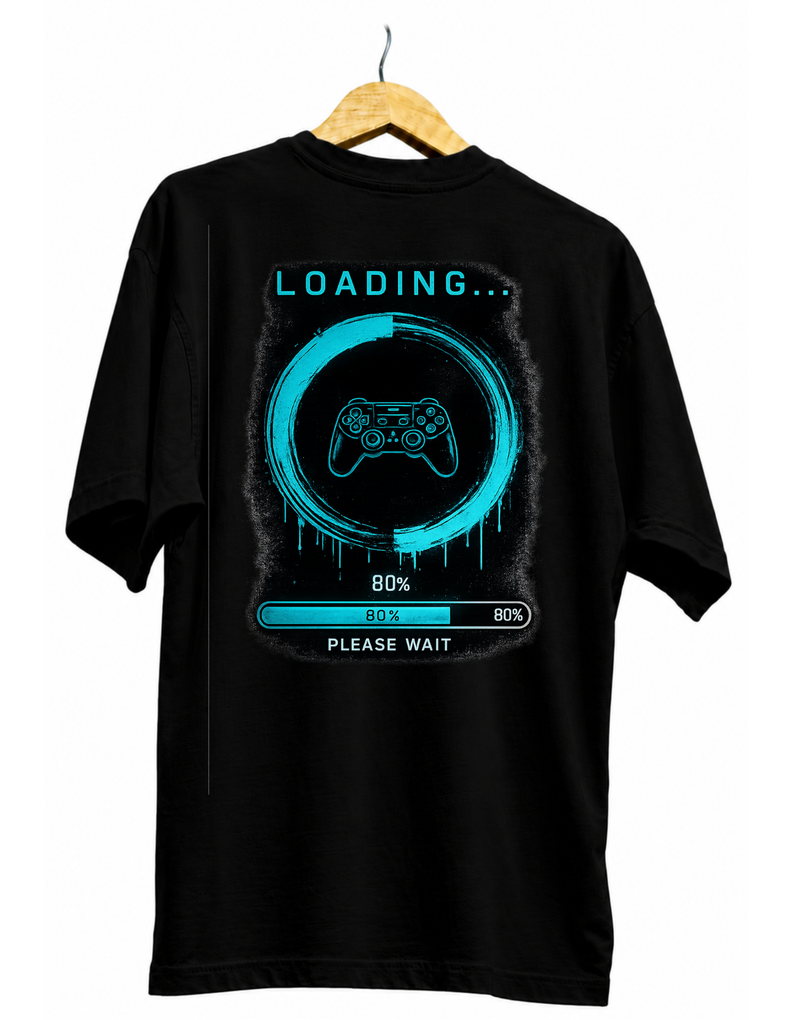 Loading Please Wait Gaming Progress Bar T-Shirt - Image 4