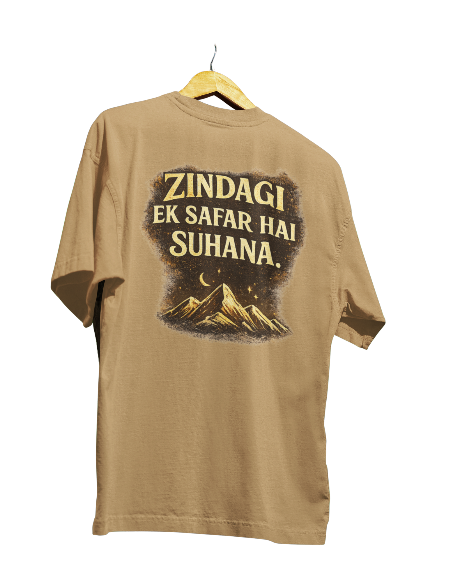 Zindagi Ek Safar Hai Suhana T-Shirt – Inspirational Travel Quote Tee - Image 3