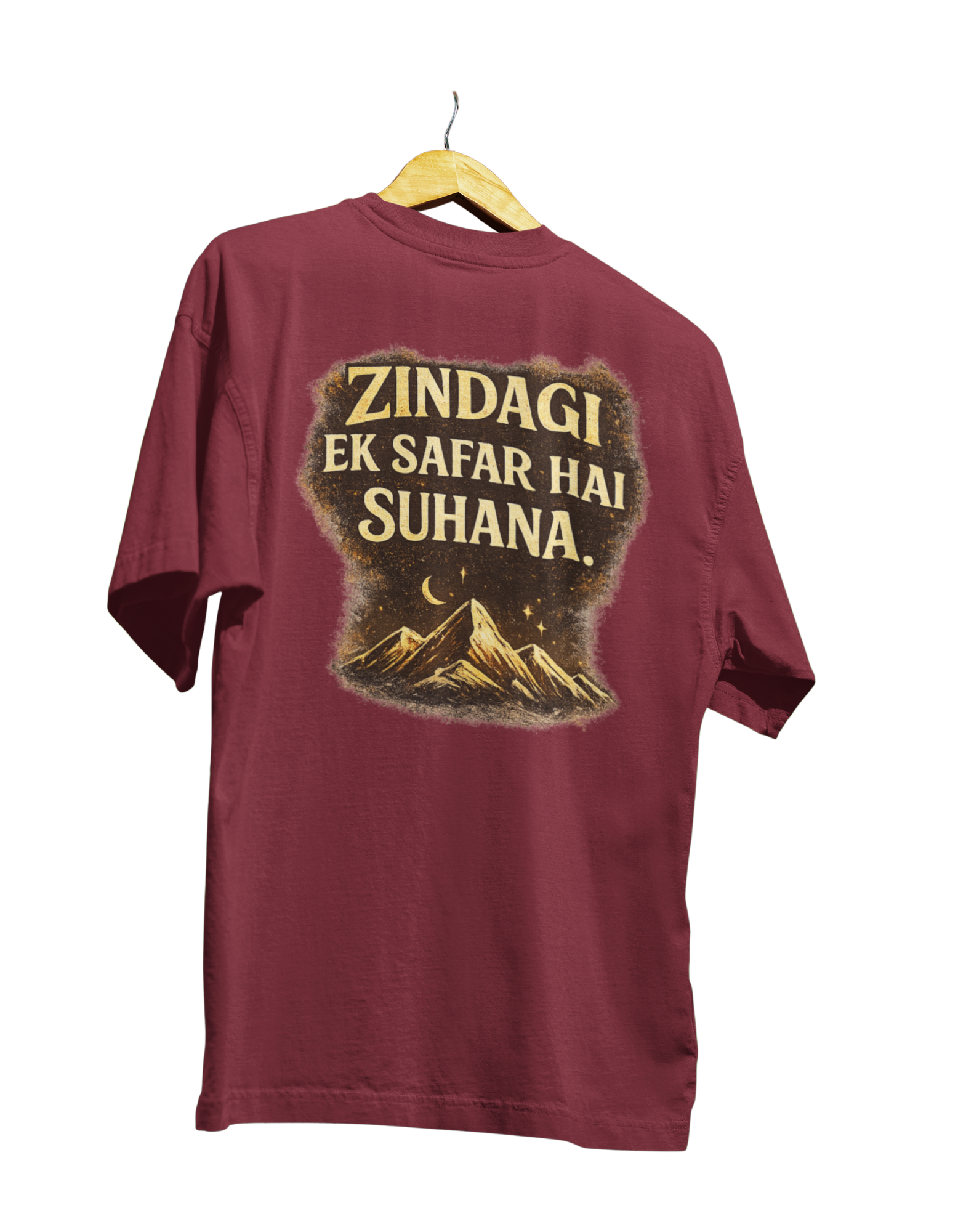 Zindagi Ek Safar Hai Suhana T-Shirt – Inspirational Travel Quote Tee - Image 4