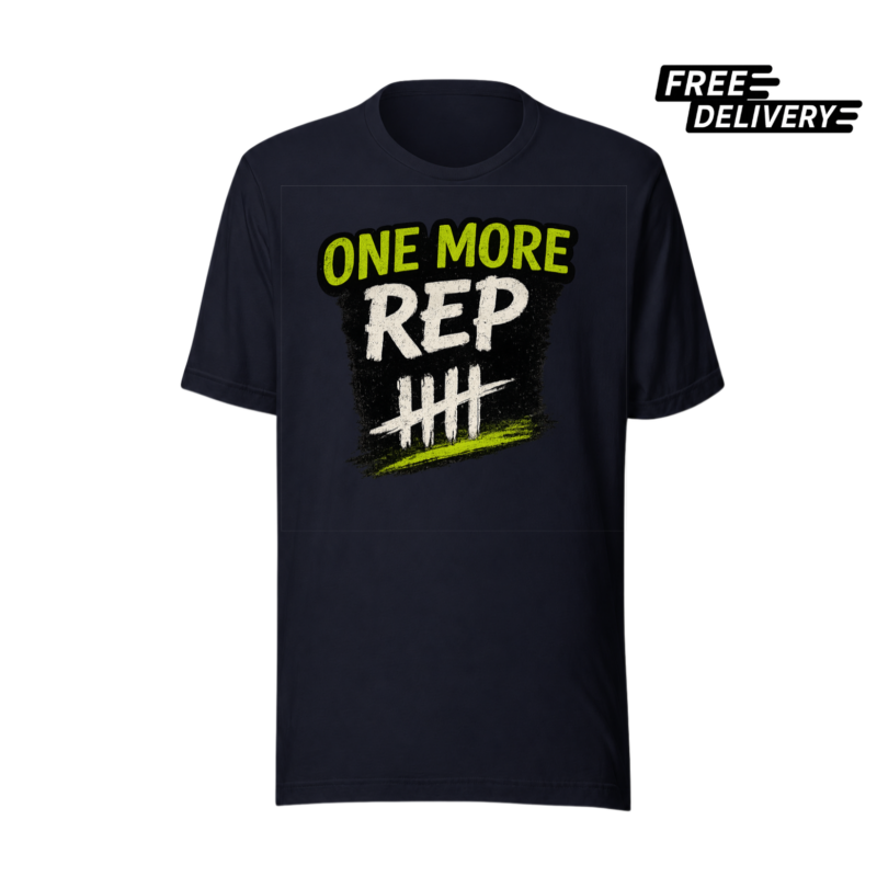 One More Rep Gym T-Shirt – Fitness Motivation Workout Tee
