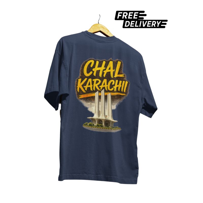 Chal Karachi Vintage Graphic T-Shirt – Karachi Pride Streetwear Tee