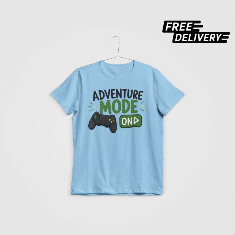Adventure Mode ON Gamer Kids T-Shirt – Fun Gaming Graphic Tee