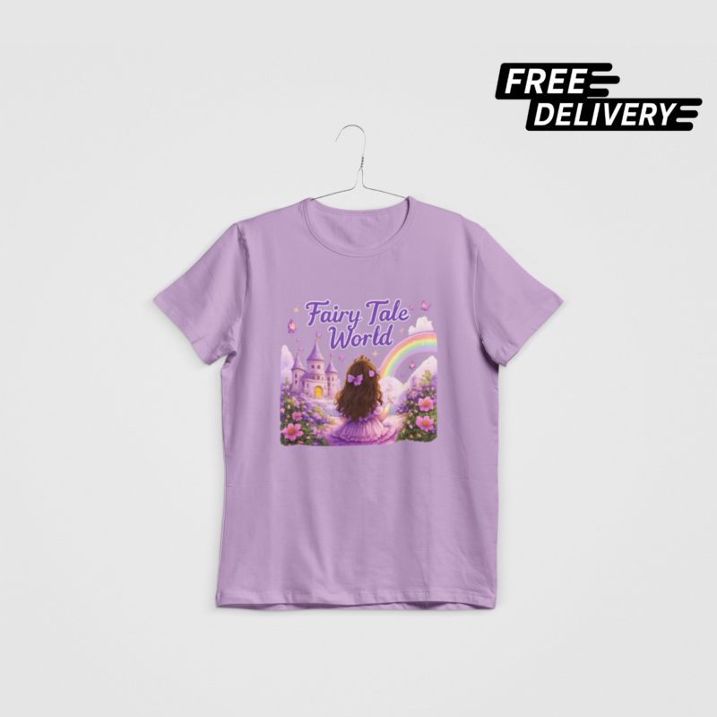 Fairy Tale World Girls Fantasy T-Shirt – Magical Princess Graphic Tee