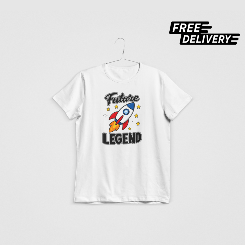 Future Legend Kids Rocket T-Shirt – Space Adventure Graphic Tee