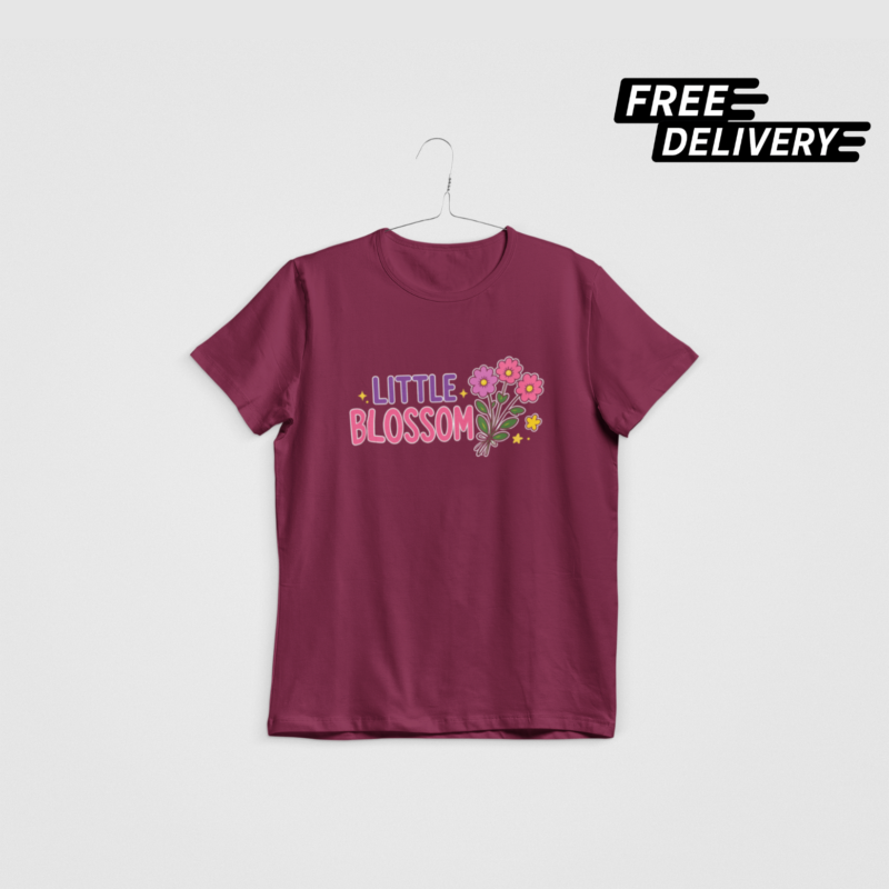 Little Blossom Girls Floral T-Shirt – Cute Flower Graphic Tee