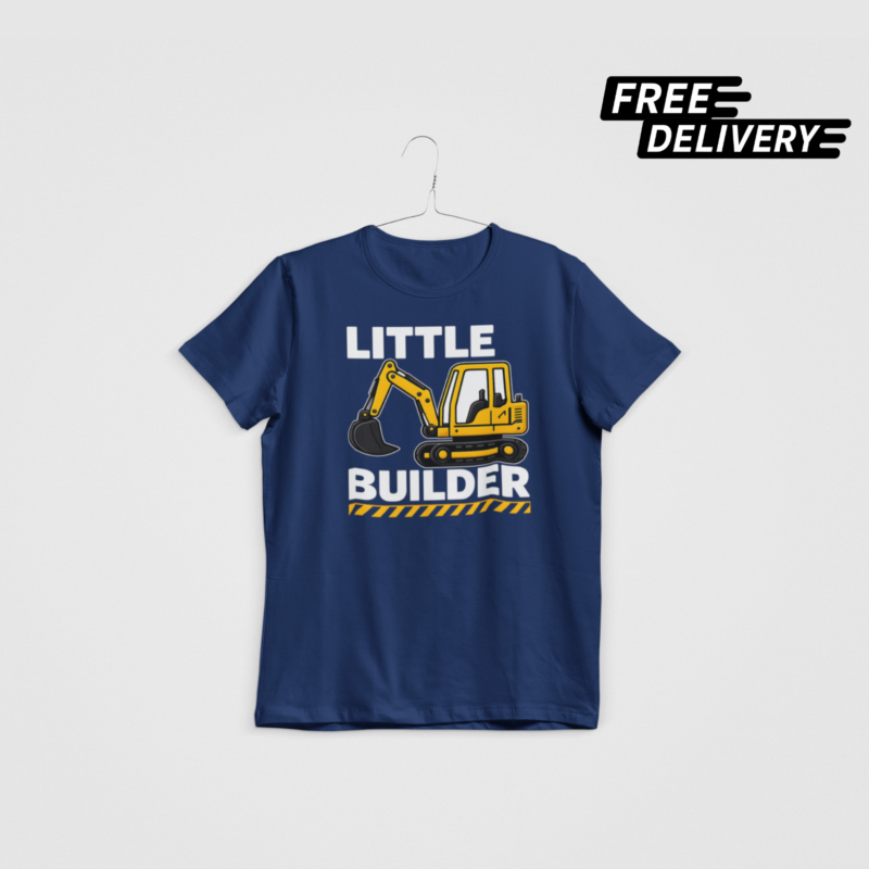 Little Builder Kids Construction T-Shirt – Excavator Graphic Tee