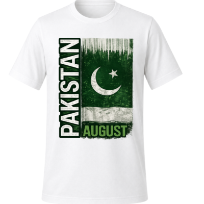 Pakistan August Flag Vintage T-Shirt | 14 August Pakistan Independence Day Graphic Tee