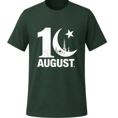 14 August Crescent Moon Pakistan T-Shirt | Pakistan Independence Day Graphic Tee